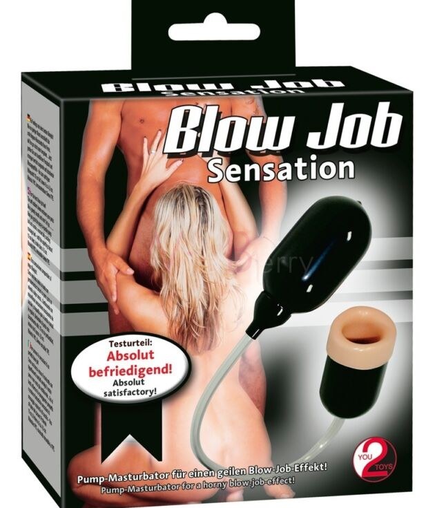 Мастурбатор Blowjob Sensation с эффектом вакуумного отсоса и помпой