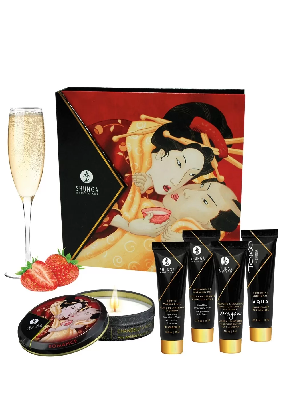 SHUNGA Secret Geisha Maasika ja Cava Komplekt