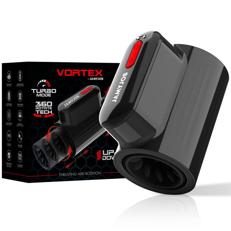 JAMYJOB - Masturbator with Vortex Thrust Function, 360° Rotation Technology, and Turbo Mode