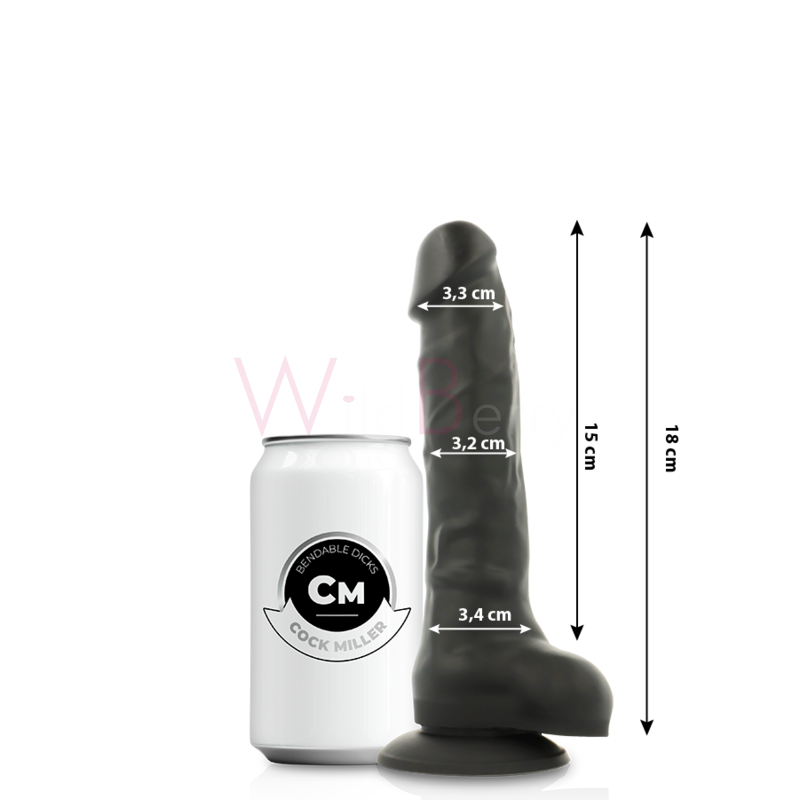 Cock Miller Painduv Realistlik Dildo 18 cm Must - Pilt 4