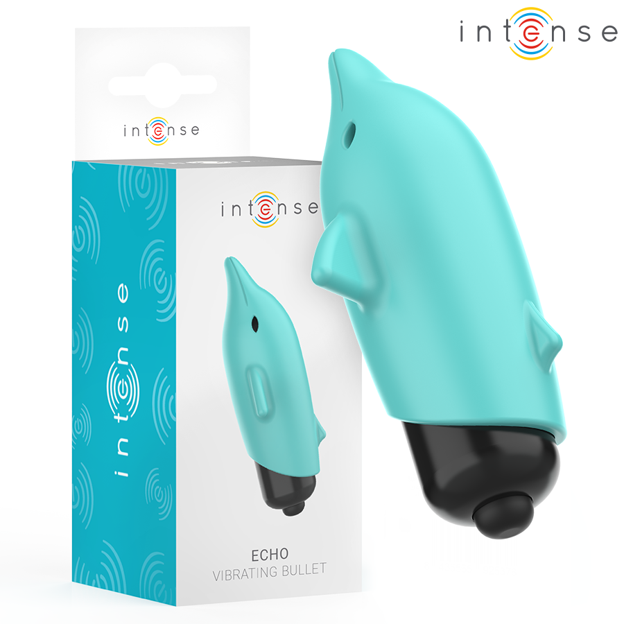 Sinine delfiinikujuline mini kuulvibraator 8 cm - ECHO