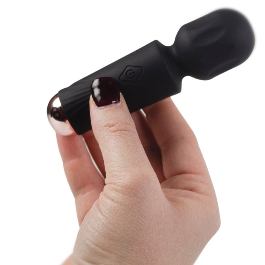 MINI LAETAV WAND-MASSAAŽIVIBRAATOR, BLACK TULIP - Pilt 4