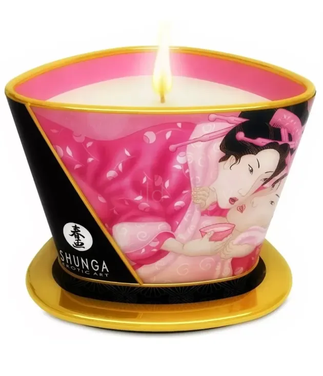 Massaažiküünal, afrodisiaakum roos, 170 ml