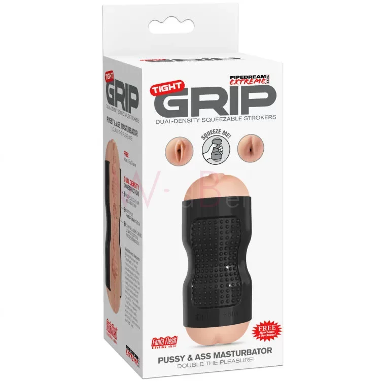 PDX TOYZ Tight Grip tupe- ja anusemasturbaator, must - Pilt 5