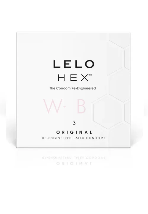 HEX hexagonal structure condoms, 3 pack