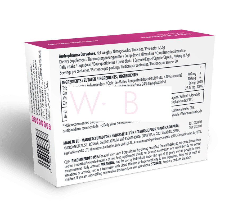 Andropharma Curvature – Meeste Heaolu Toetav Toidulisand - Pilt 3