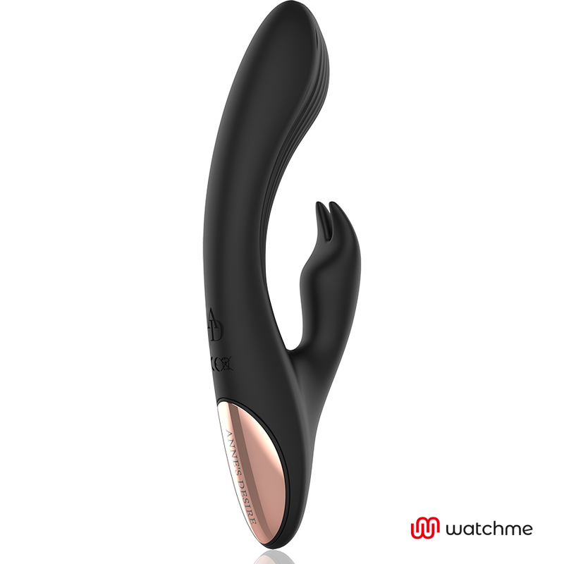 Rabbit-vibraator Juhtmevaba WATCHME Puldiga, Must - Pilt 5